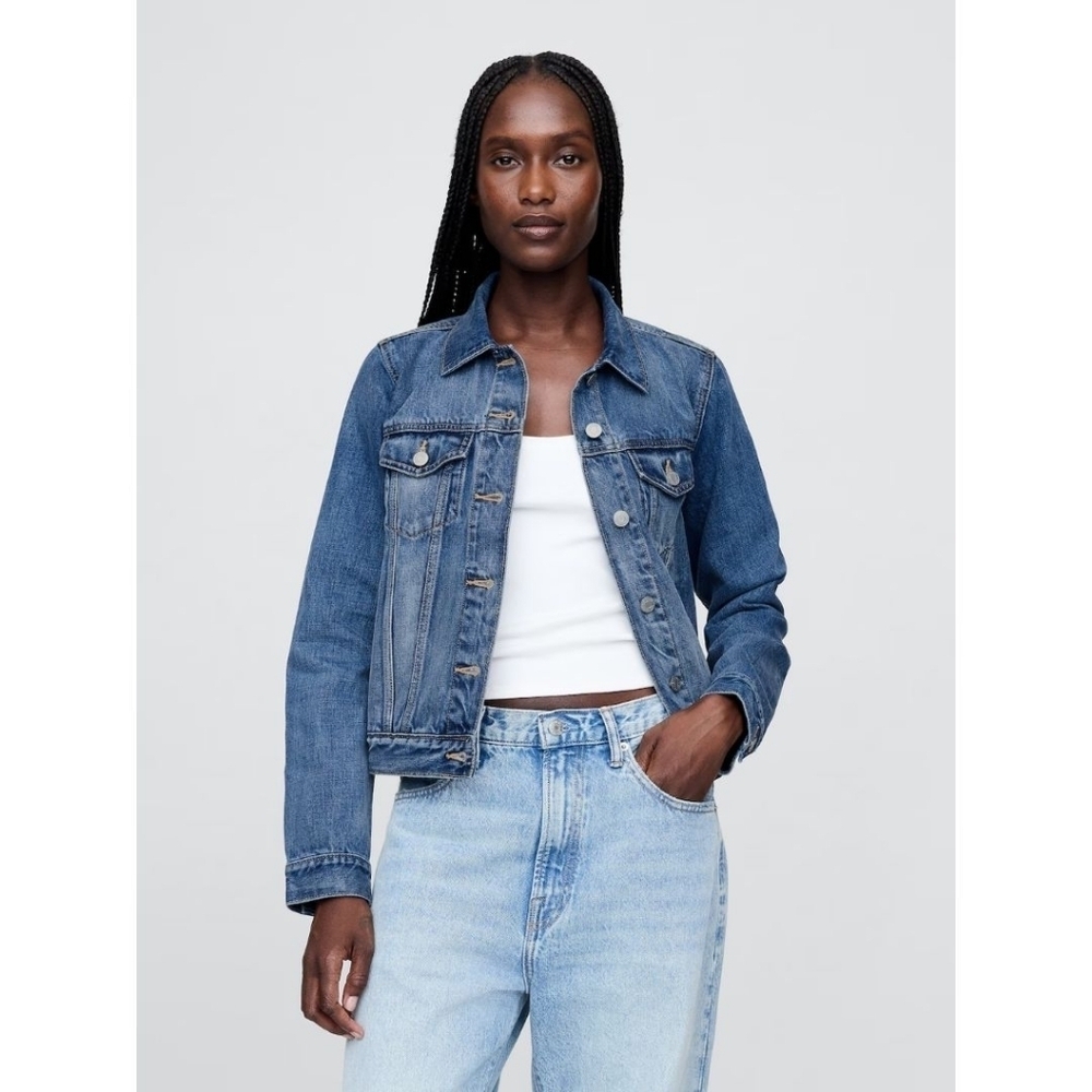NWT GAP Icon Denim Jean Jacket Blue Wash
